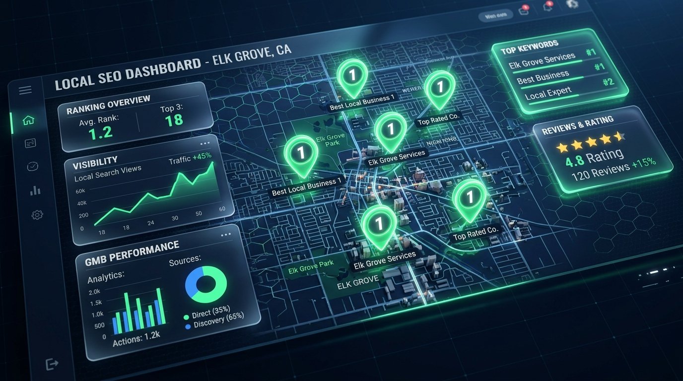 Elk Grove Local SEO Google Maps Geo-Grid Dashboard